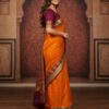 Orange & Maroon Traditional Silk Saree