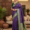 Royal Purple & Green Traditional Silk Saree